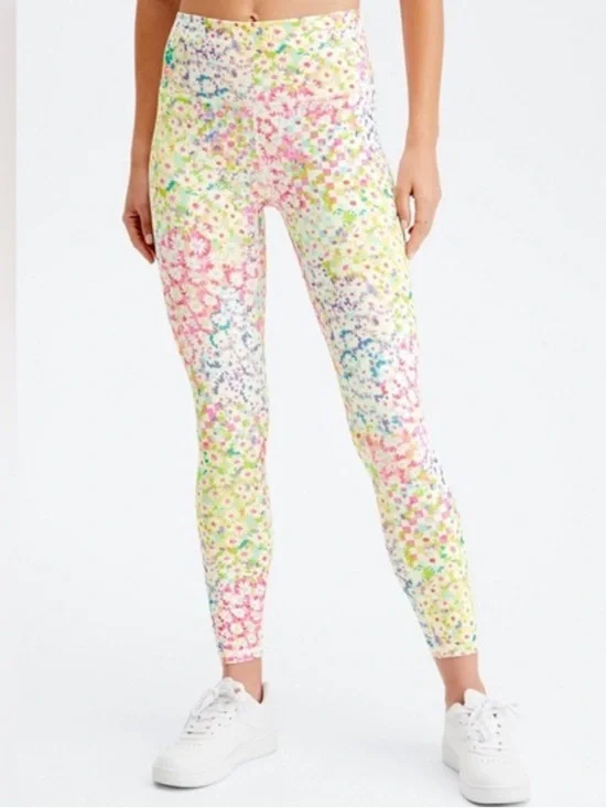 Fabletics Define PowerHold High-Waisted 7/8 Legging Patchwork Daisy Small - Picture 2 of 4